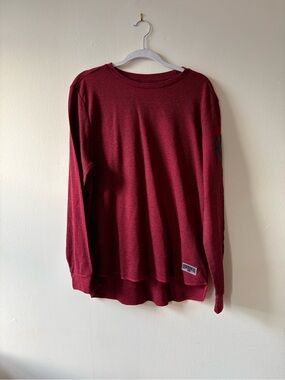 Ecko Untld Burgundy Thermal Long Sleeve Top
